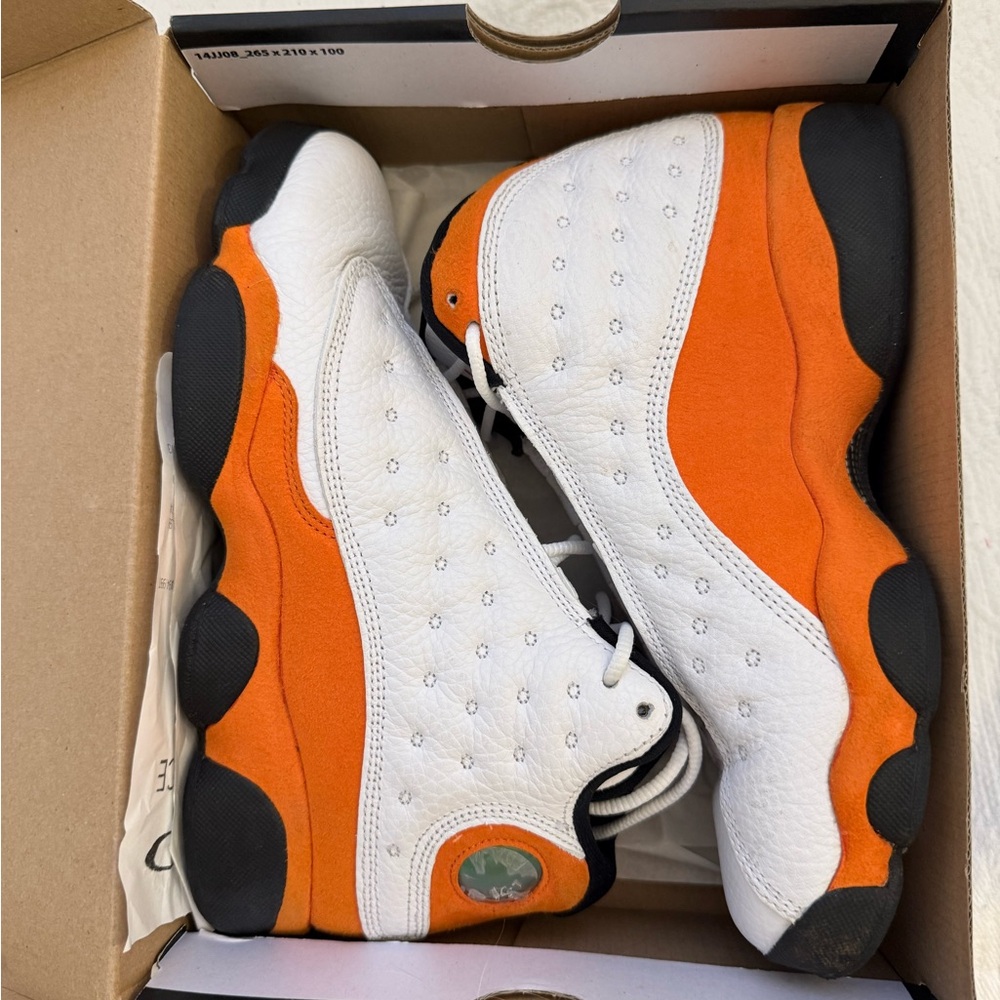 Nike Air Jordan 13 Retro Starfish Orange GS 5.5Y Women’s 7 Sneakers Youth Kids - Picture 13 of 15